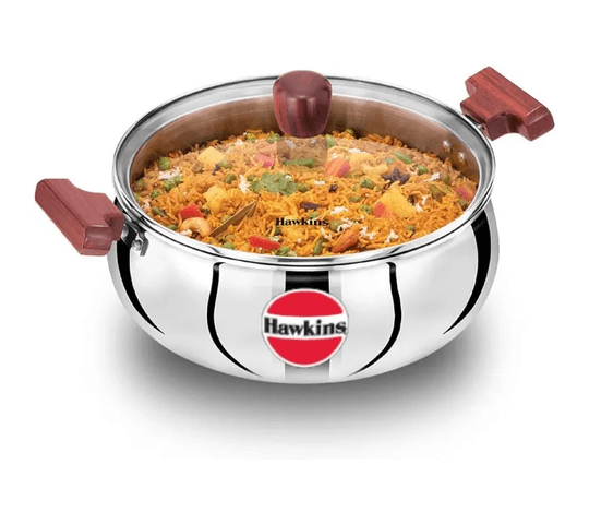 Hawkins - Hawkins 5 Litre Stainless Steel Induction Compatible Handi with Lid SSH50G - Big Digital