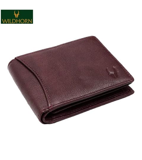 Wildhorn Bombay Brown Genuine Leather RFID Protected Wallet for Men WH1173 Bi-Fold Stylish Wallet