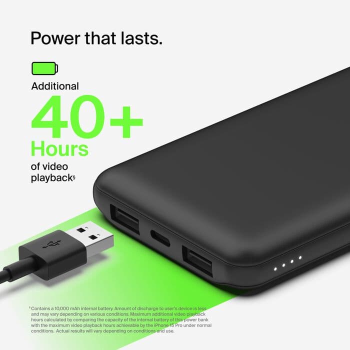 Belkin belkin Power Bank – BoostCharge 10KmAh 15W TYPE-C – BLK BPB011btBK electronics — thumbnail 3 of 11