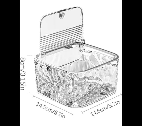 Transparent Plastic Seasoning Box with Lid – Multi-Compartment Spice Storage Container