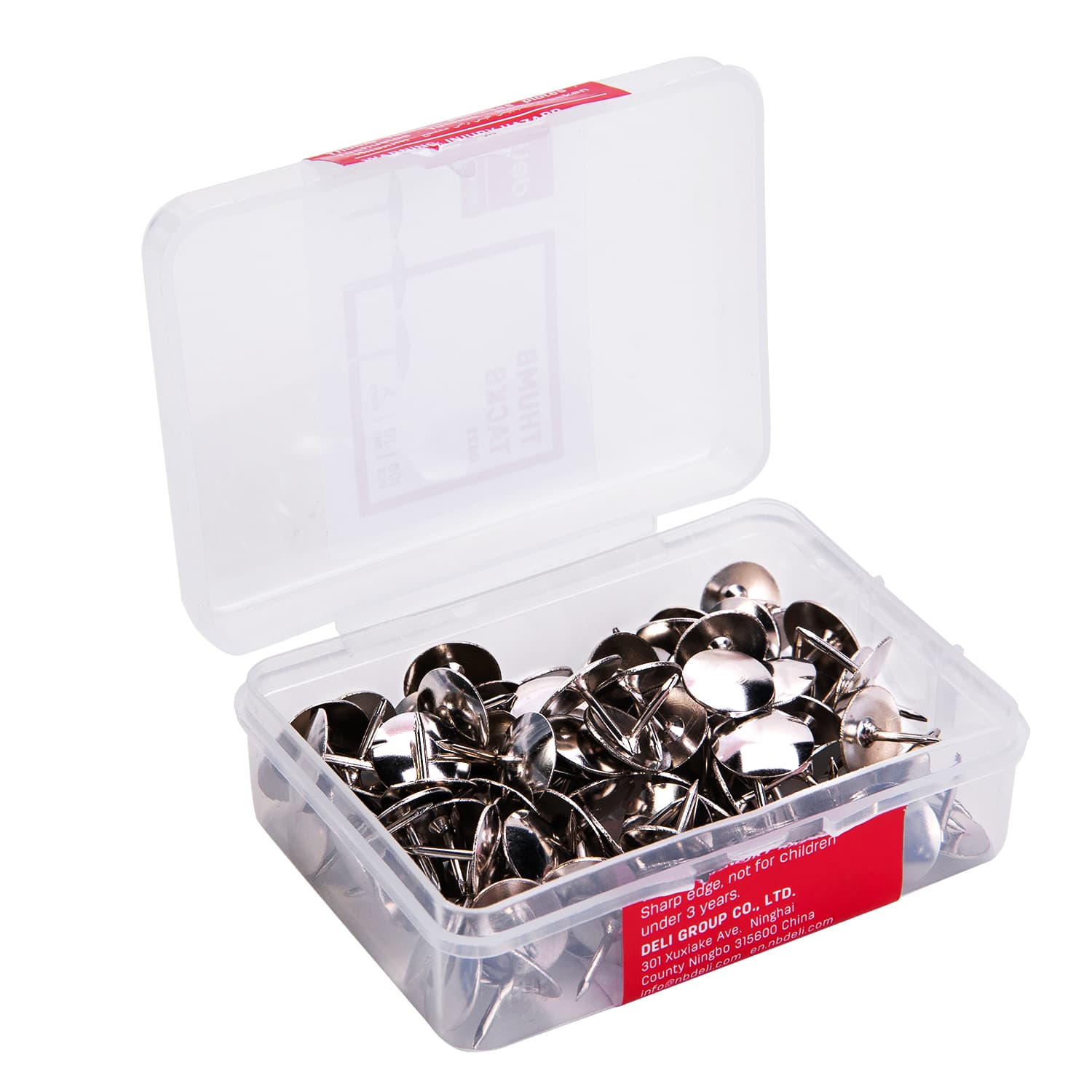Deli Deli E0022 Thumb Tack – Durable Steel Push Pins for Notice Boards, Cork Boards & Office Use stationary, toys & sports — thumbnail 2 of 5