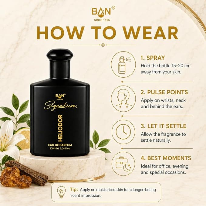 Signature SIGNATURE HELIODOR Eau De Parfum 100ML | Long Lasting Perfume for Men | Woody Chypre Fragrance | Bergamot,… — thumbnail 3 of 6