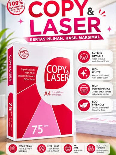 No Brand Copy & Laser A4 Paper 75 GSM 500 Sheets | Premium Multipurpose Copy Paper stationary, toys & sports — thumbnail 2 of 5