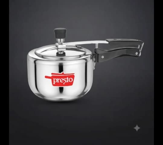 Presto Presto Pressure Cooker Stainless Steel Classic Inner Lid 2 Litre | Induction Base | Durable SS Cooker home & kitchen — thumbnail 2 of 2