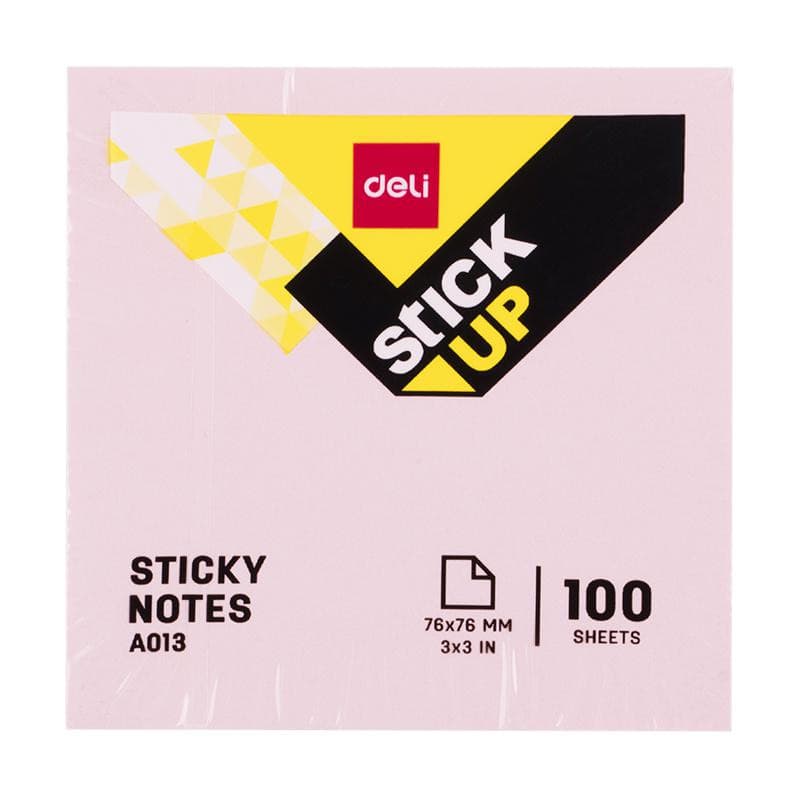 Deli Deli Sticky Notes 76 x 76mm 100 Sheets EA01303 | Self-Adhesive Memo Pad stationary, toys & sports — thumbnail 2 of 5