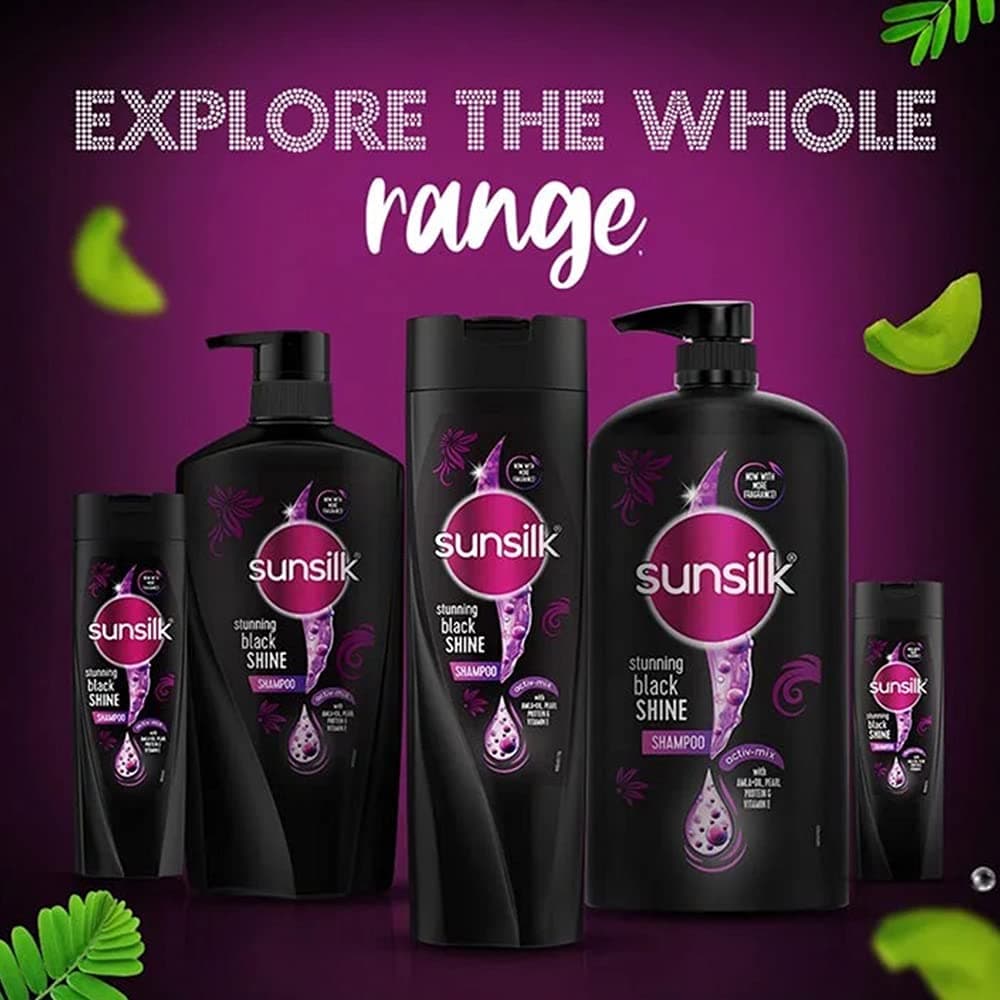 No Brand SUNSILK Black Shine Shampoo Big 625ml – Glossy Shine, Smooth & Silky Hair Care Shampoo for Dull Hair Repair daily… — thumbnail 3 of 7