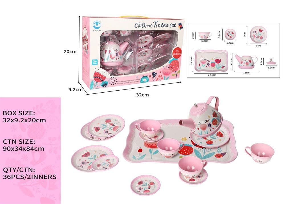 HappyHours Pink Tea Set 15pcs