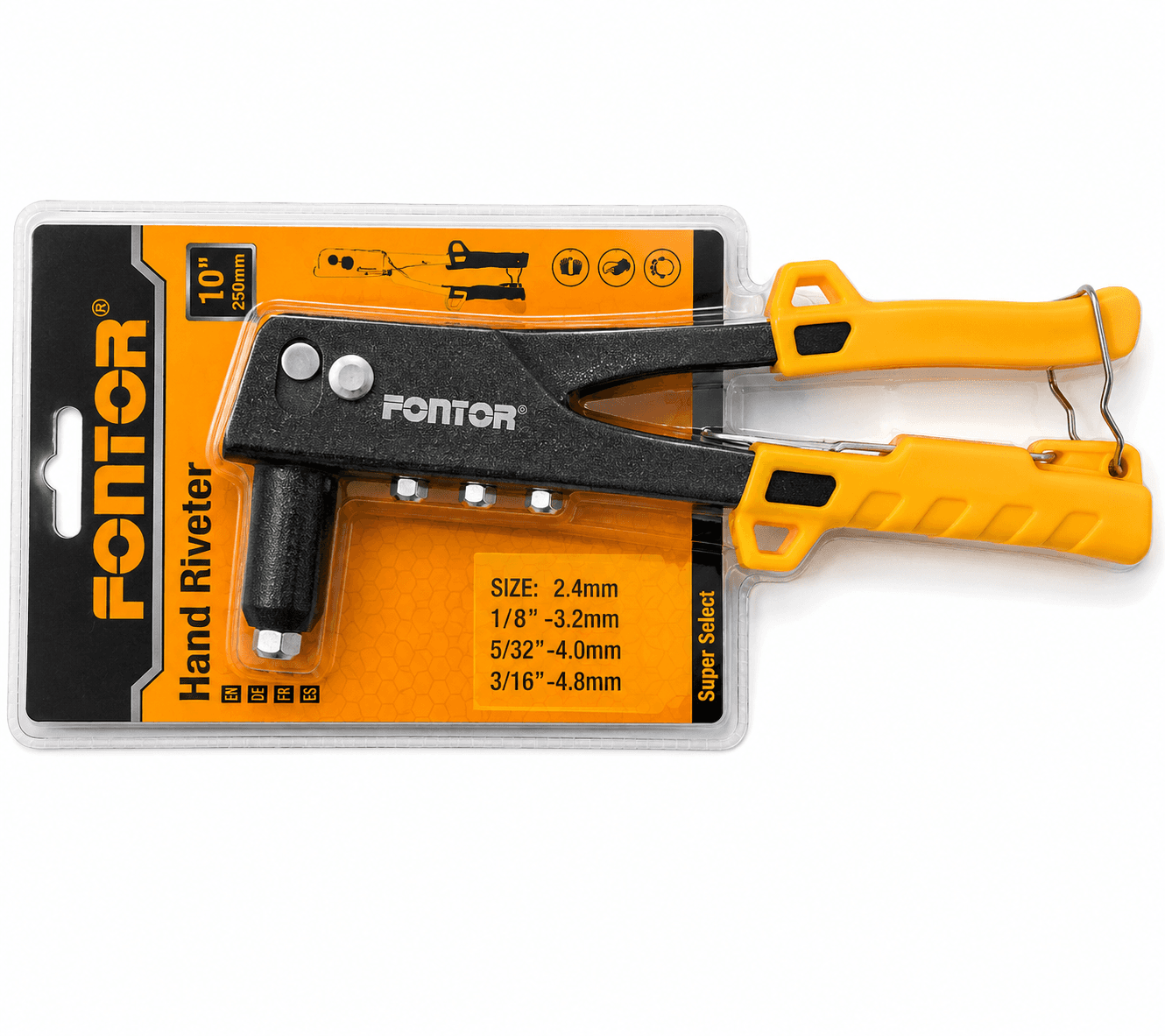 Fontor Hand Riveter 10 Inch HHRT1002 Heavy Duty Manual Rivet Gun