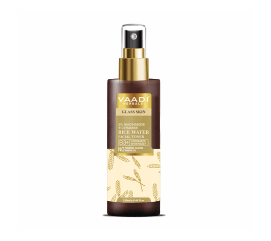 Vaadi Organics - 2% Niacinamide + Ceramide Rice Water Facial Toner - B3+ | Brightening| Pore-Tightening & Glass-Skin Hydration (250 ml) - VH0763