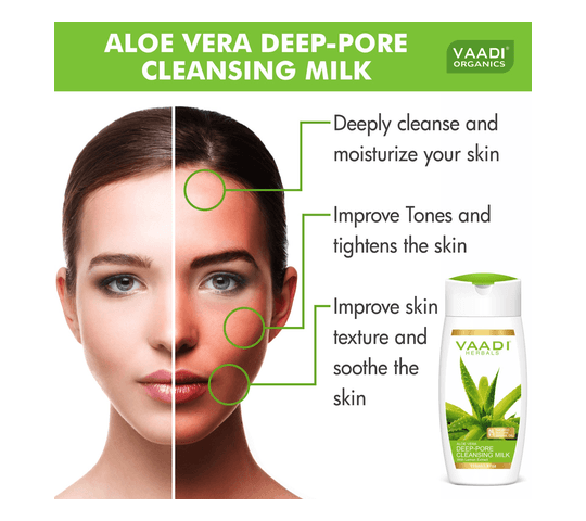 Vaadi Organics Vaadi Organics - Aloe Vera Deep Pore Cleansing Milk With Lemon Extract (110 ml) - VH0223 daily essentials &… — thumbnail 2 of 2