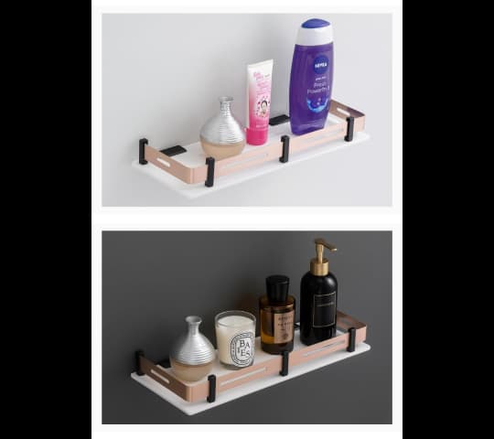 Wall-Mounted Bathroom Storage Shelf Organizer | Space-Saving Bathroom Rack