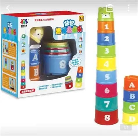 HappyHours Stack Up Balancing & Stacking Game for Kids