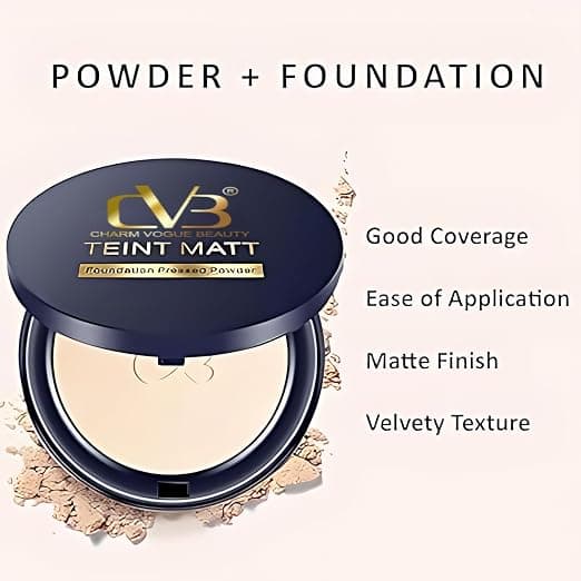 CVB CVB C02 2-in-1 Teint Matt Foundation Pressed Compact Powder | Matte Finish Face Makeup daily essentials & lifestyle — thumbnail 2 of 3