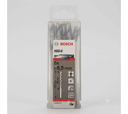 Twist Drill 8.5 mm HSS-G 135 (Pack of 5)
