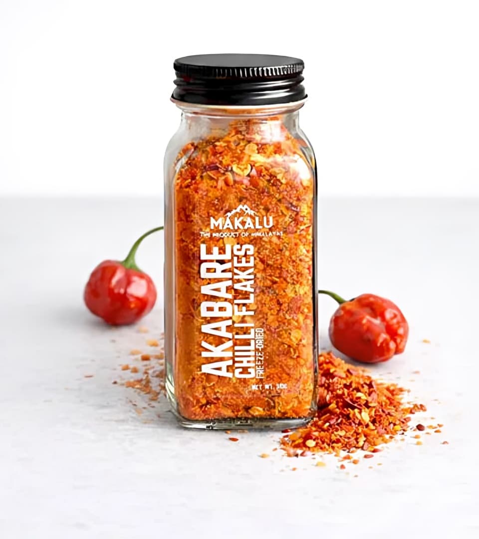 Akabare Chilli Flakes Freeze Dried 50g