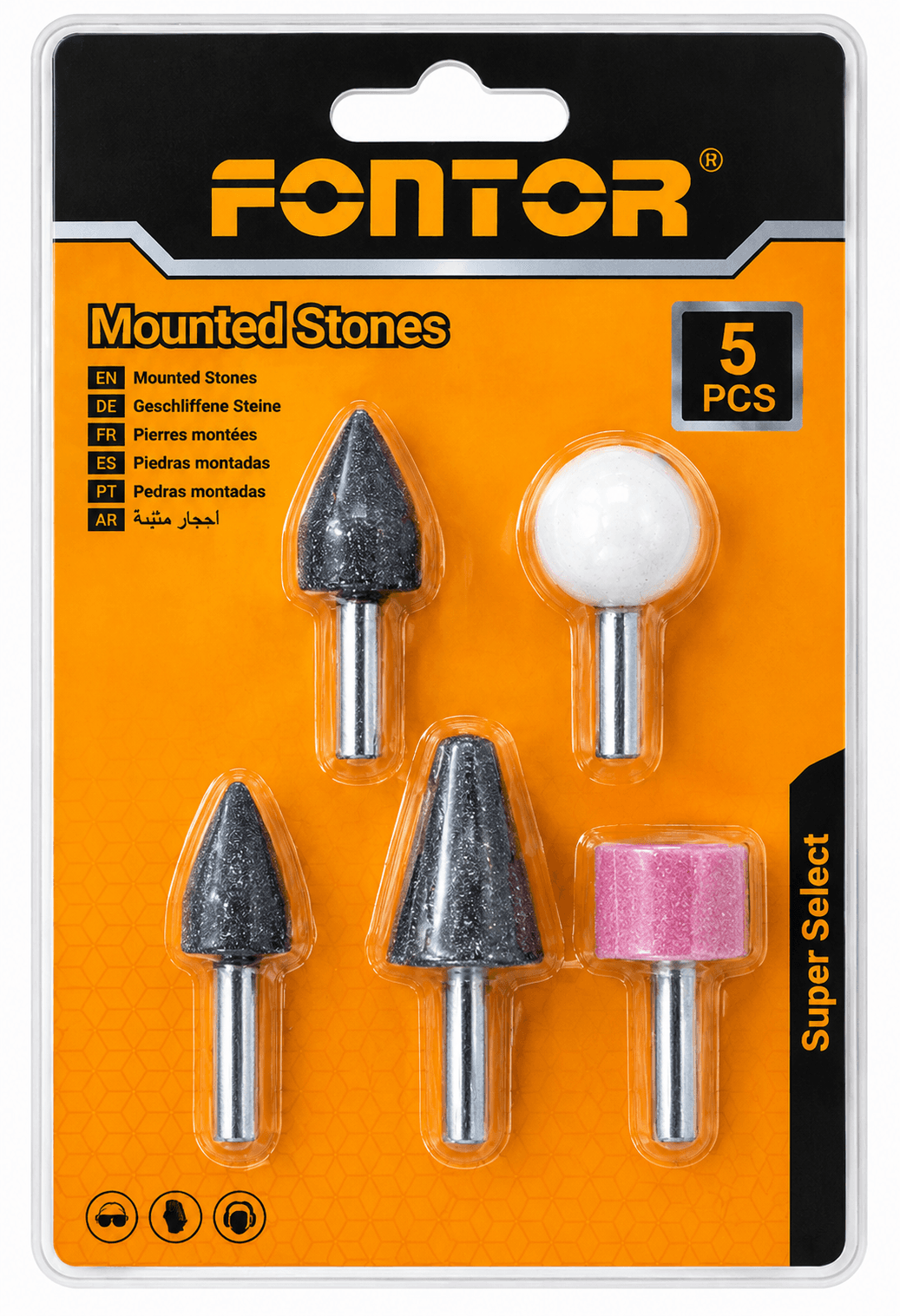 Fontor Fontor Mounted Stone 5 PCS Set 180303 – Grinding, Sharpening & Polishing Stone Set for Rotary Tools hardware &… — thumbnail 2 of 2