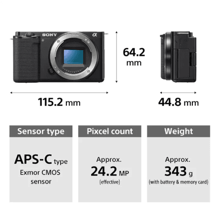 Sony Sony Alpha ZV-E10L 24.2MP Mirrorless Vlog Camera with 16-50mm Lens, Bag & 16GB Card electronics — thumbnail 2 of 2