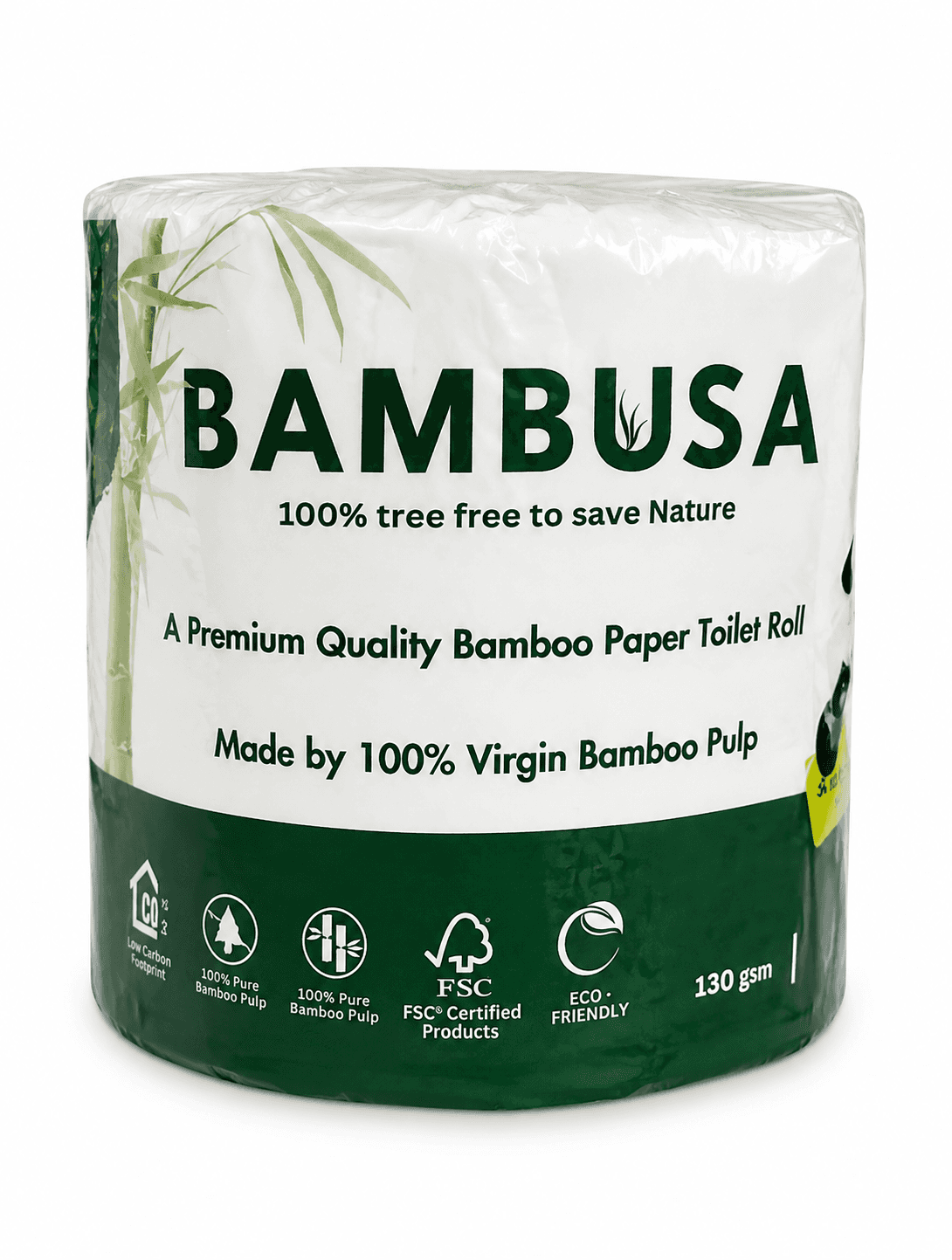 Bambusa 130 GSM Bamboo Toilet Tissue Roll | 100% Virgin Bamboo Pulp | Tree-Free Eco-Friendly Tissue Paper