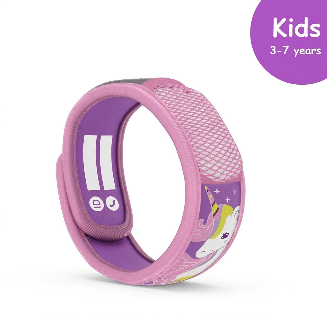PARA'KITO Kids Unicorn Mosquito Repellent Wristband (Age 3–7) | DEET-Free Natural Protection Band