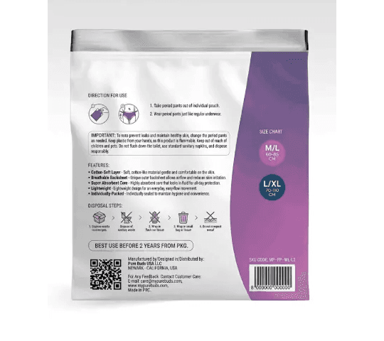 Mumbuds MumBuds Disposable Sanitary Period Panty M/L3 – 660mm Leak-Proof Menstrual Underwear (3 Pcs) pharmacy, fitness &… — thumbnail 2 of 2
