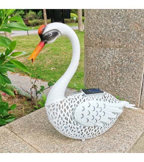 Senwell Senwell Metal Swan Solar Light Garden Decor Statue – Outdoor Decorative Solar Lamp W-G180088 home decor — thumbnail 2 of 3