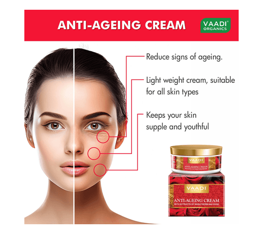 Vaadi Organics Vaadi Organics - Anti Ageing Cream with extracts of Almonds, Wheatgerm and Rose (150 gms) - VH0475 daily… — thumbnail 2 of 2