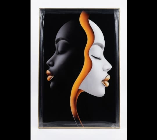 Modern Abstract Female Face Wall Art – Framed Contemporary Art Print