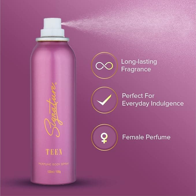 Signature Signature Teen Deo for Women – 120ml | Premium Luxury Deodorant Body Spray daily essentials & lifestyle — thumbnail 2 of 6