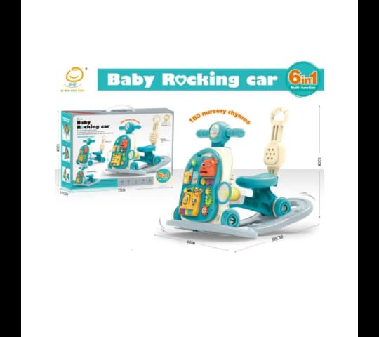 5-in-1 Baby Walker & Activity Center – Musical Sit-to-Stand Learning Car (Green)