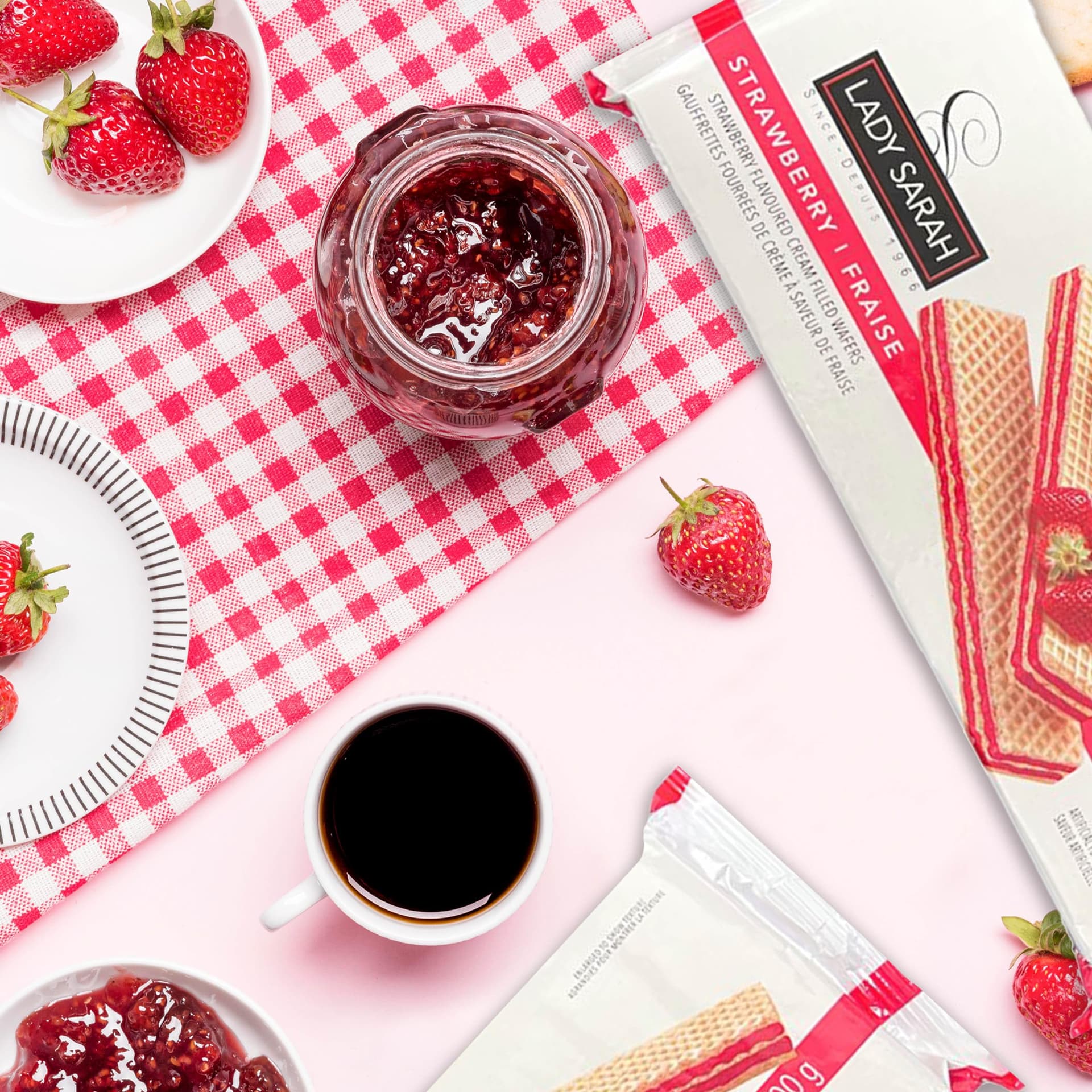 Lady Sarah Lady Sarah Cream Filled Strawberry Wafer 200g – Crispy Strawberry Wafer Biscuits daily essentials & lifestyle — thumbnail 6 of 7