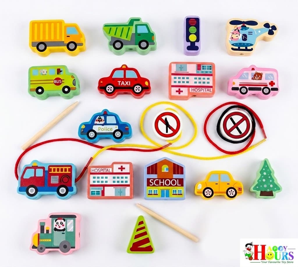 HappyHours Beads String Educational Lacing & Craft Toy for Kids