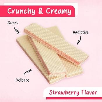 Lady Sarah Lady Sarah Cream Filled Strawberry Wafer 200g – Crispy Strawberry Wafer Biscuits daily essentials & lifestyle — thumbnail 3 of 7
