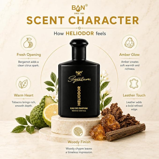 Signature SIGNATURE HELIODOR Eau De Parfum 100ML | Long Lasting Perfume for Men | Woody Chypre Fragrance | Bergamot,… — thumbnail 6 of 6