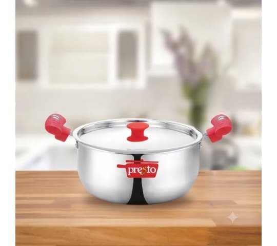 Presto Presto Triply SS Cookware Casserole 22cm with Stainless Steel Lid | Induction & Gas Compatible home & kitchen — thumbnail 2 of 2