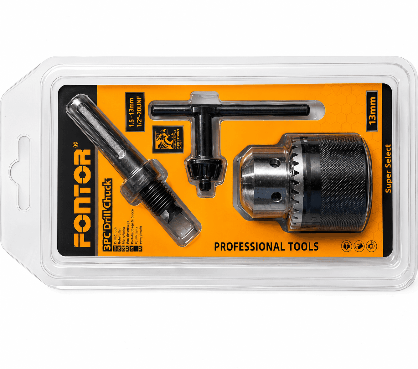 Fontor iDrill Chuck 3PCS Set 180049 – Premium Drill Chuck Set for Electric Drills & Power Tools