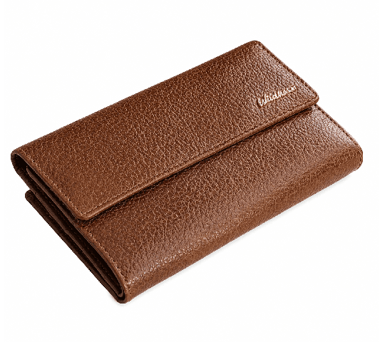 WildHorn Nepal Walnut RFID Protected Genuine Leather Women's Clutch (WHLW 1002)