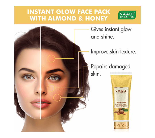 Vaadi Organics - Instaglow Almond & Honey Face Pack (120 gms) daily essentials & lifestyle — thumbnail 2 of 2