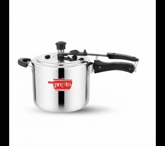 Presto Stainless Steel Classic Inner Lid Pressure Cooker 5 Litre | Induction Base | Durable SS Cooker