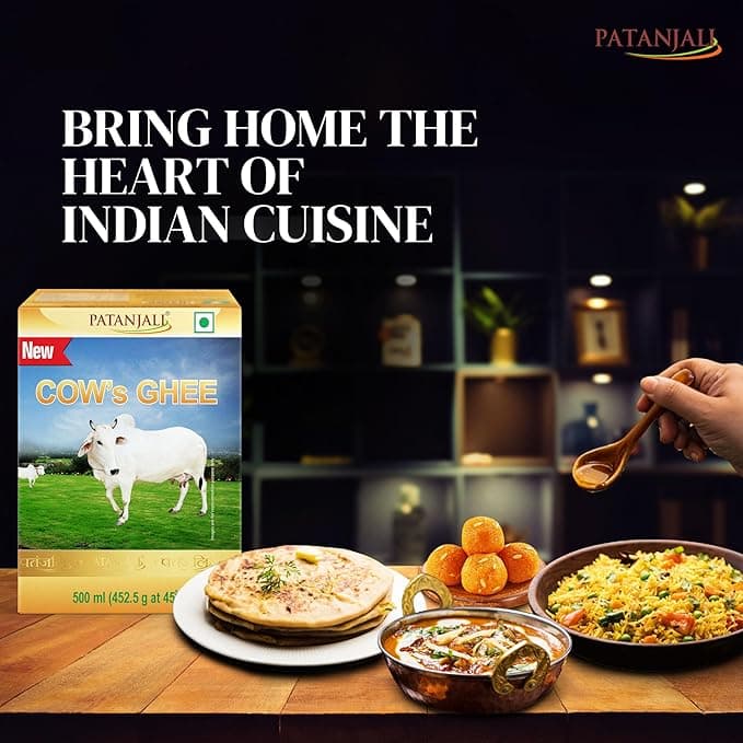 Patanjali Patanjali Cow Ghee 500ml – Pure Desi Cow Ghee for Cooking, Frying & Daily Nutrition daily essentials & lifestyle — thumbnail 5 of 7