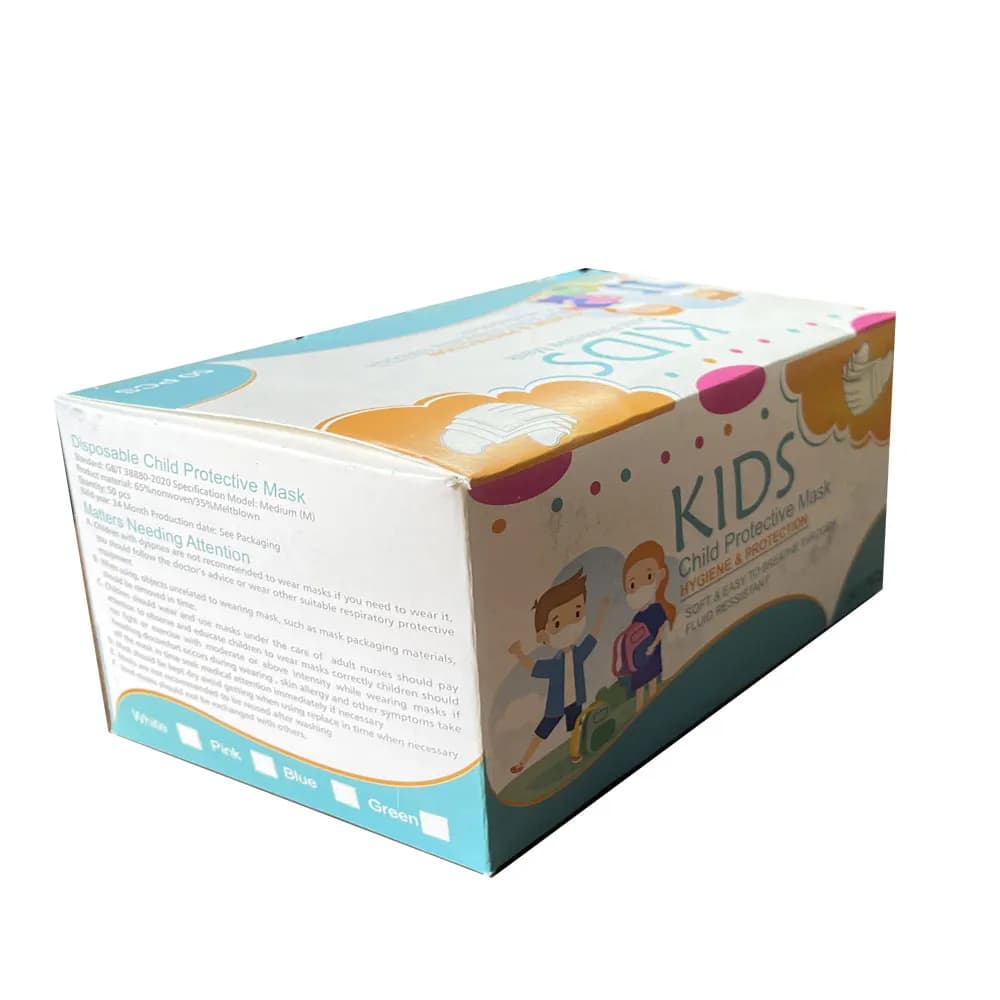 Kids Disposable Face Mask – 3 Ply Protective, Breathable & Comfortable Child Safety Mask for School & Travel pharmacy,… — thumbnail 4 of 4
