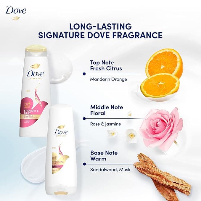 No Brand Dove Straight & Silky Shampoo 625 ml – Smooth & Frizz Control for Silky Soft Hair daily essentials & lifestyle — thumbnail 2 of 7