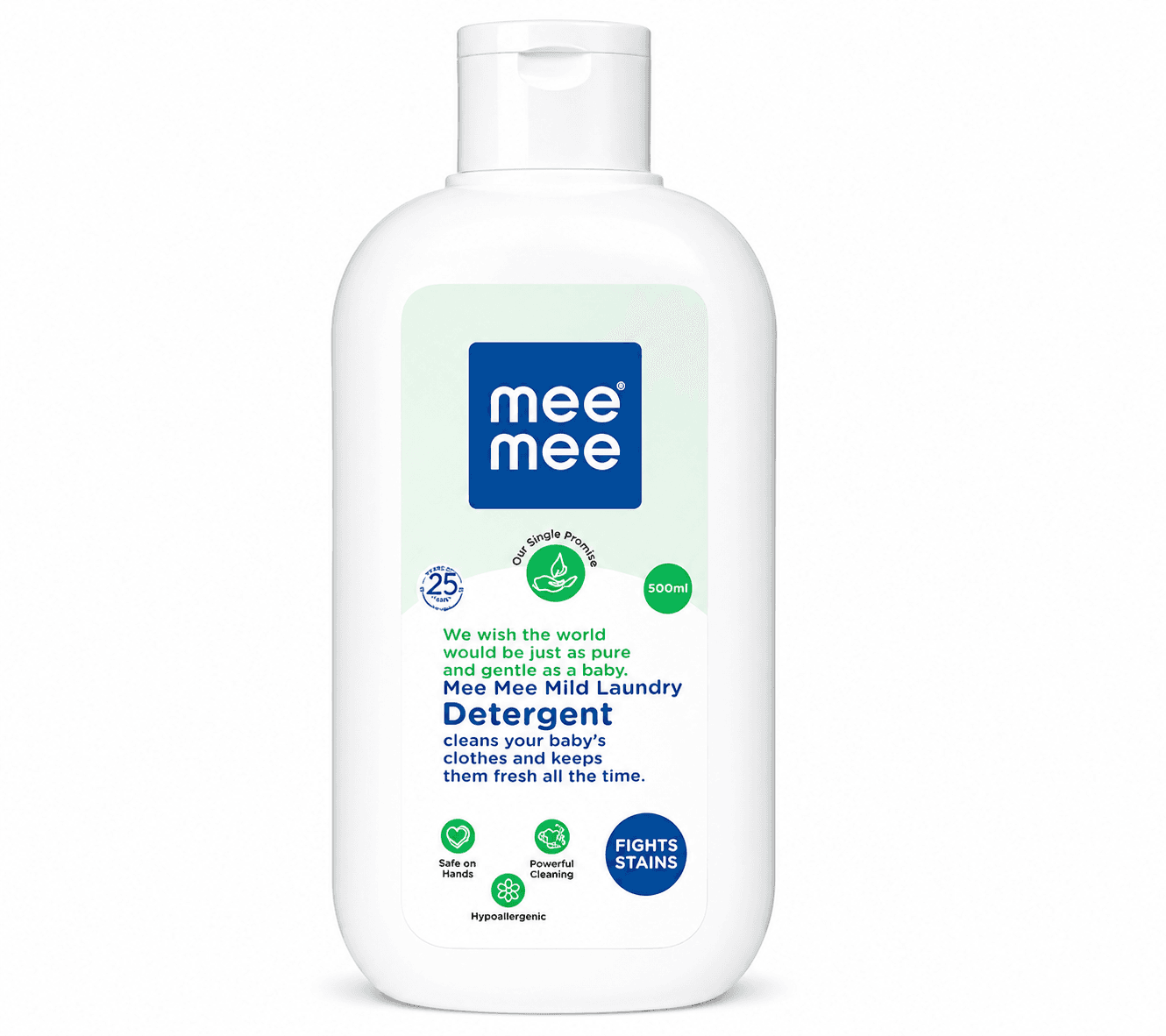 Mee Mee Mild Laundry Detergent for Baby Clothes | Hypoallergenic & Stain Fighting | 500ml