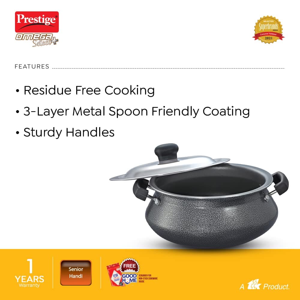 Prestige Prestige OMG Select Plus Mini Handi 5 Litre with Stainless Steel Lid | Model 30734 | Induction & Gas Compatible… — thumbnail 3 of 4