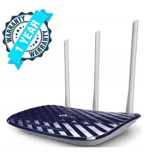 TP-Link Archer C20 AC750 Dual Band Wireless Router with 3 High-Gain Antennas, 300 Mbps at 2.4GHz & 433 Mbps at 5GHz