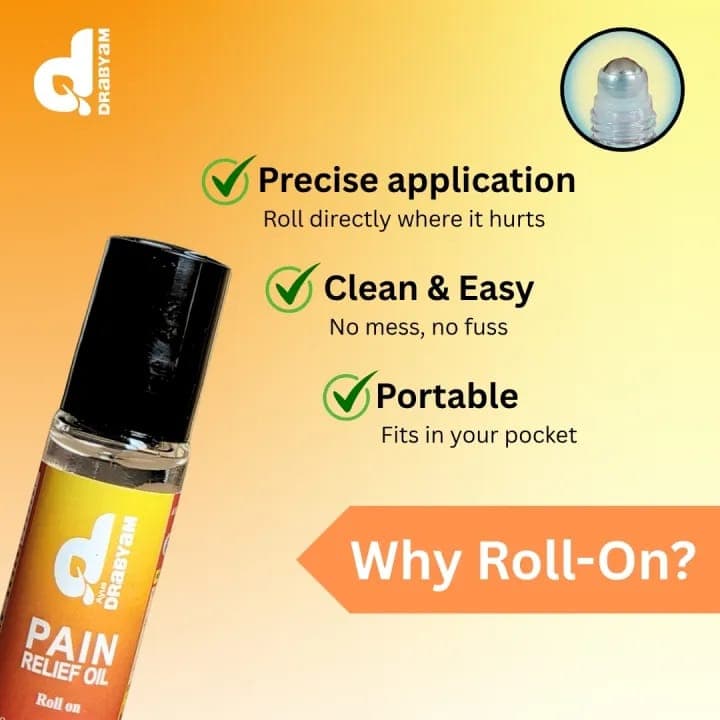 Drabyam Drabyam Pain Relief Oil Roll-On 10ml – Pack of 3 daily essentials & lifestyle — thumbnail 2 of 2