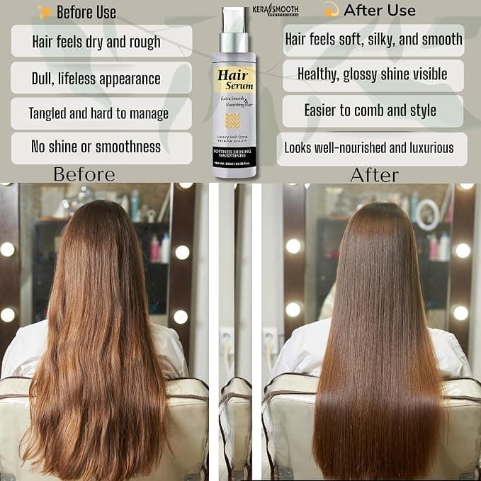 No Brand KS Keratin Smooth Hair Serum 100ml – Frizz Control, Shine & Heat Protection daily essentials & lifestyle — thumbnail 6 of 9