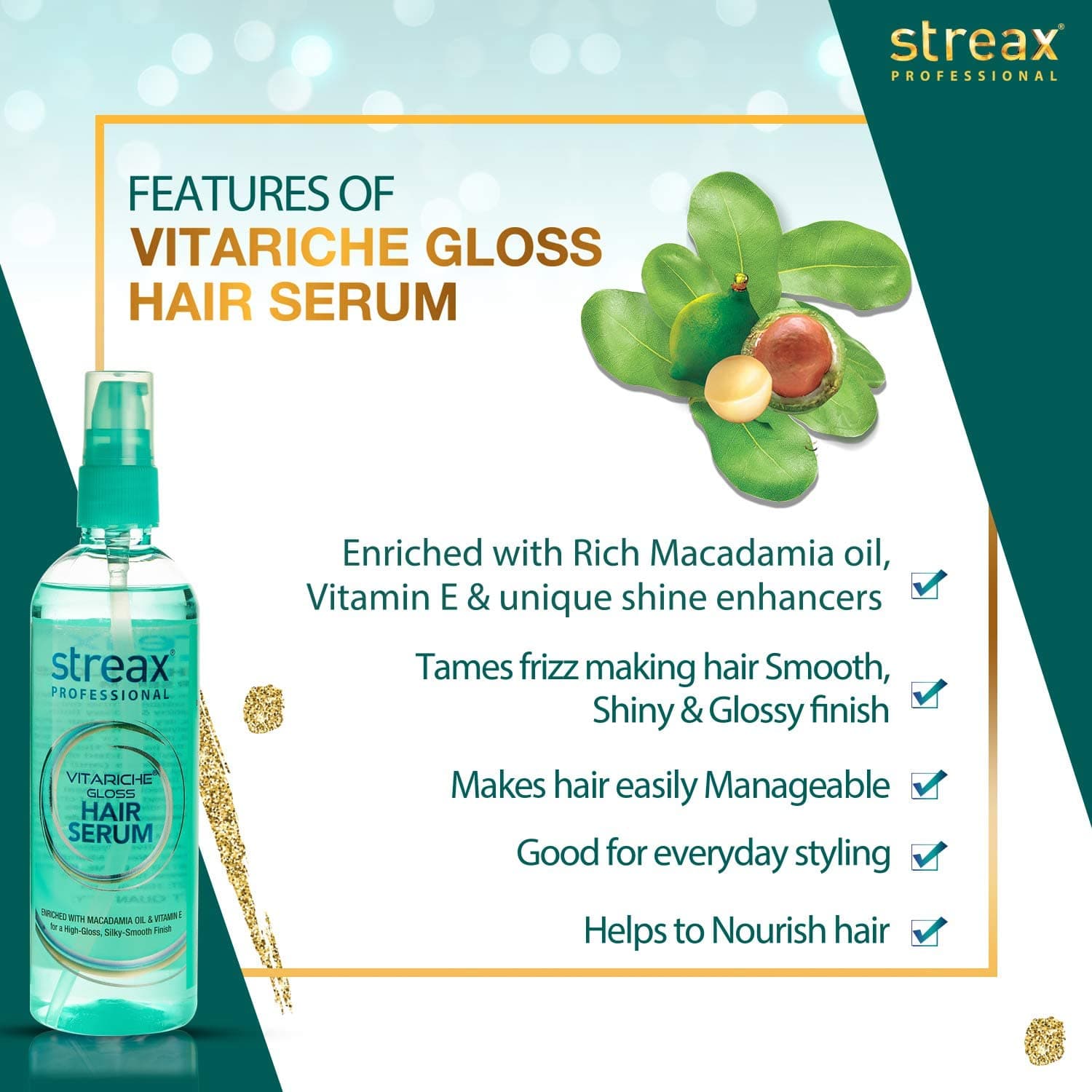 No Brand Streax Hair Serum Small 45ml – Smooth, Shiny & Frizz-Free Hair daily essentials & lifestyle — thumbnail 3 of 7
