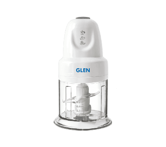 GLEN GLEN Electric Vegetable Chopper 250W with 2 Stainless Steel Blades, Whisking Disc & 0.6L Bowl –4043 Turbo electronics — thumbnail 2 of 2