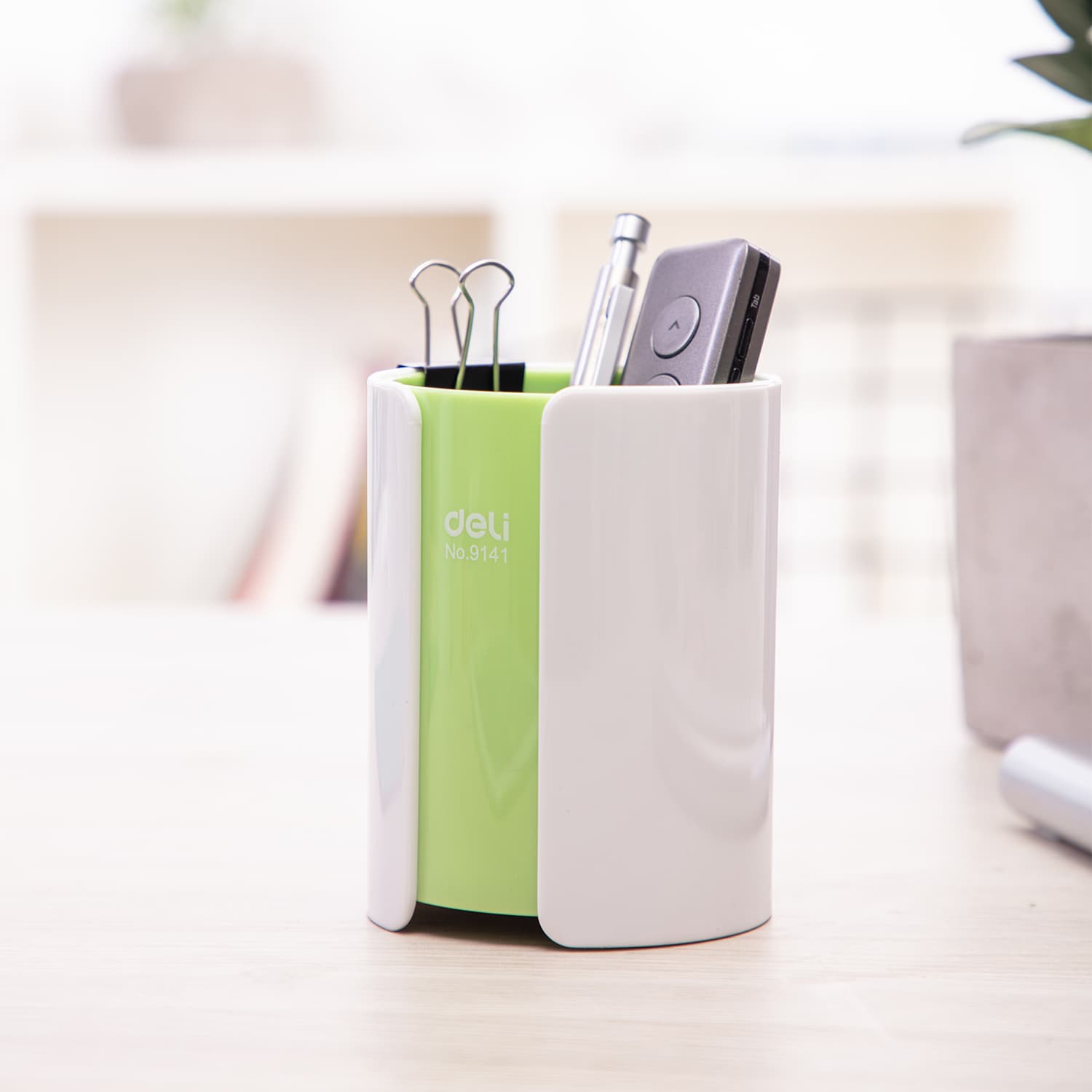 Deli Deli E9141 Dual Color Pen Holder | Desk Organizer Pen Stand stationary, toys & sports — thumbnail 2 of 4