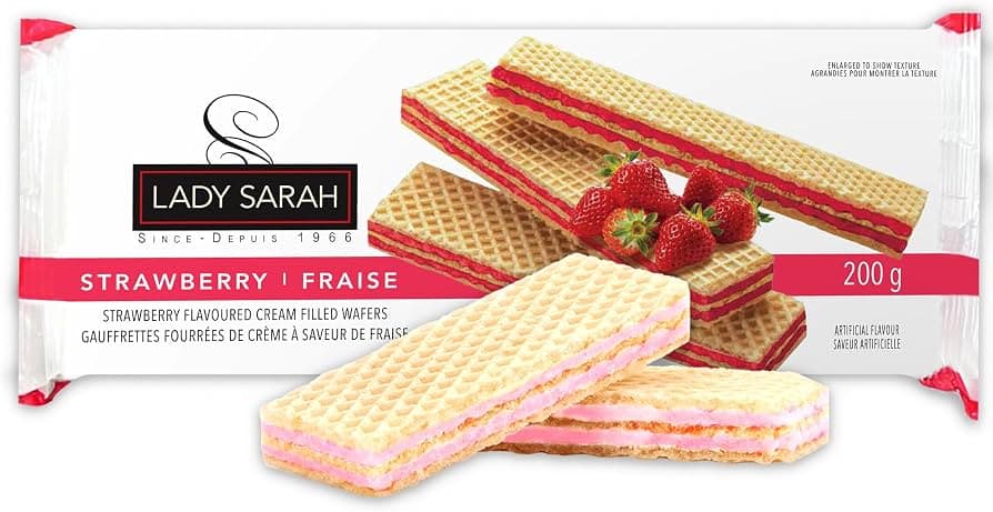 Lady Sarah Lady Sarah Cream Filled Strawberry Wafer 200g – Crispy Strawberry Wafer Biscuits daily essentials & lifestyle — thumbnail 2 of 7